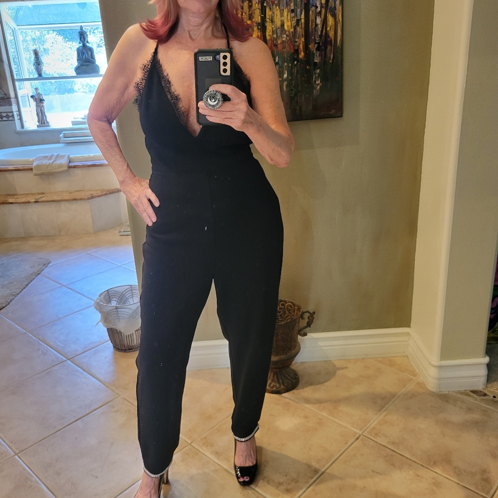 Keith blk one piece jumpsuit